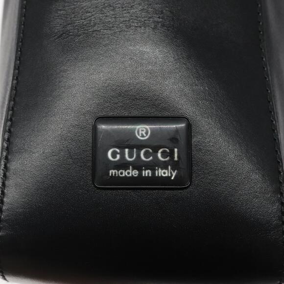 GUCCI Shoulder Bag Leather Black Silver 001 001 - Picture 14 of 16